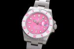 Submariner Sandblasted DIWF Best Edition White Bezel Pink Dial on SS Bracelet VR3135 - Image 3