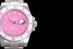 Submariner Sandblasted DIWF Best Edition White Bezel Pink Dial on SS Bracelet VR3135 - Image 4