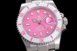 Submariner Sandblasted DIWF Best Edition White Bezel Pink Dial on SS Bracelet VR3135 - Image 5
