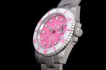 Submariner Sandblasted DIWF Best Edition White Bezel Pink Dial on SS Bracelet VR3135 - Image 6