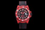 Submariner DIW Red Carbon VSF 1:1 Best Edition Black/Red Dial on Black Nylon Strap VS3135