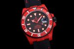 Submariner DIW Red Carbon VSF 1:1 Best Edition Black/Red Dial on Black Nylon Strap VS3135 - Image 2