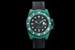 Submariner DIW Green Carbon VSF 1:1 Best Edition Black/Red Dial on Black Nylon Strap VS3135