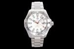 Aquaracer Calibre 5 44mm TARF 1:1 Best Edition White Dial SS Bezel on SS Bracelet SW200