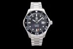Aquaracer Calibre 5 41.5mm TARF 1:1 Best Edition Black Dial Black Bezel on SS Bracelet SW200