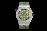 Royal Oak Offshore Diver 15720 IPF Best Edition Green Dial on Green Rubber Strap A4308