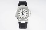 Nautilus 5726 Complicated SS PPF 1:1 Best Edition White Textured Dial on Black Rubber Strap A324
