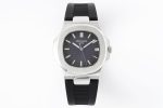 Nautilus 5711/1A PPF 1:1 Best Edition Gray Textured Dial on Black Rubber Strap