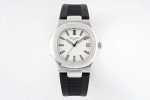 Nautilus 5711/1A PPF 1:1 Best Edition White Textured Dial on Black Rubber Strap