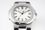 Nautilus 5711/1A PPF 1:1 Best Edition White Textured Dial on Black Rubber Strap - Image 7