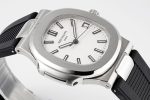 Nautilus 5711/1A PPF 1:1 Best Edition White Textured Dial on Black Rubber Strap - Image 8