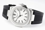 Nautilus 5711/1A PPF 1:1 Best Edition White Textured Dial on Black Rubber Strap - Image 3