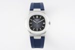 Nautilus 5711/1A PPF 1:1 Best Edition Blue Textured Dial on Blue Rubber Strap