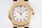 Nautilus 5711/1R PPF 1:1 Best Edition White Textured Dial on Brown Rubber Strap - Image 4