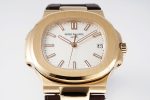 Nautilus 5711/1R PPF 1:1 Best Edition White Textured Dial on Brown Rubber Strap - Image 5