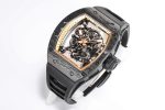 RM055 NTPT KVF Best Edition Skeleton Dial Gold on Black Rubber Strap - Image 3