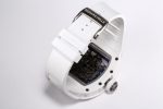 RM055 White Ceramic BBR Best Edition Skeleton Dial on White Rubber Strap Clone - Image 4