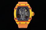 RM027-03 Real Tourbillon RMF Best Edition Orange/Red Carbon Skeleton Dial on Orange Nylon Strap