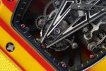 RM027-03 Real Tourbillon RMF Best Edition yellow/Red Carbon Skeleton Dial on Orange Nylon Strap - Image 6