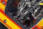 RM027-03 Real Tourbillon RMF Best Edition Orange/Red Carbon Skeleton Dial on Yellow Nylon Strap - Image 2