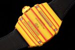 RM027-03 Real Tourbillon RMF Best Edition Orange/Red Carbon Skeleton Dial on Yellow Nylon Strap - Image 7