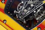 RM027-03 Real Tourbillon RMF Best Edition Orange/Red Carbon Skeleton Dial on Yellow Rubber Strap - Image 2