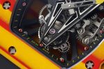 RM027-03 Real Tourbillon RMF Best Edition Orange/Red Carbon Skeleton Dial on Black Rubber Strap - Image 2