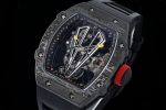 RM027-03 NTPT Real Tourbillon RMF Best Edition Skeleton Dial on Black Rubber Strap - Image 2