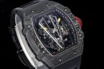 RM027-03 NTPT Real Tourbillon RMF Best Edition Skeleton Dial on Black Rubber Strap - Image 3