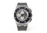 Royal Oak Offshore 44mm SS Ceramic Bezel JF 1:1 Best Edition Gray Dial on Rubber Strap A3126 V2
