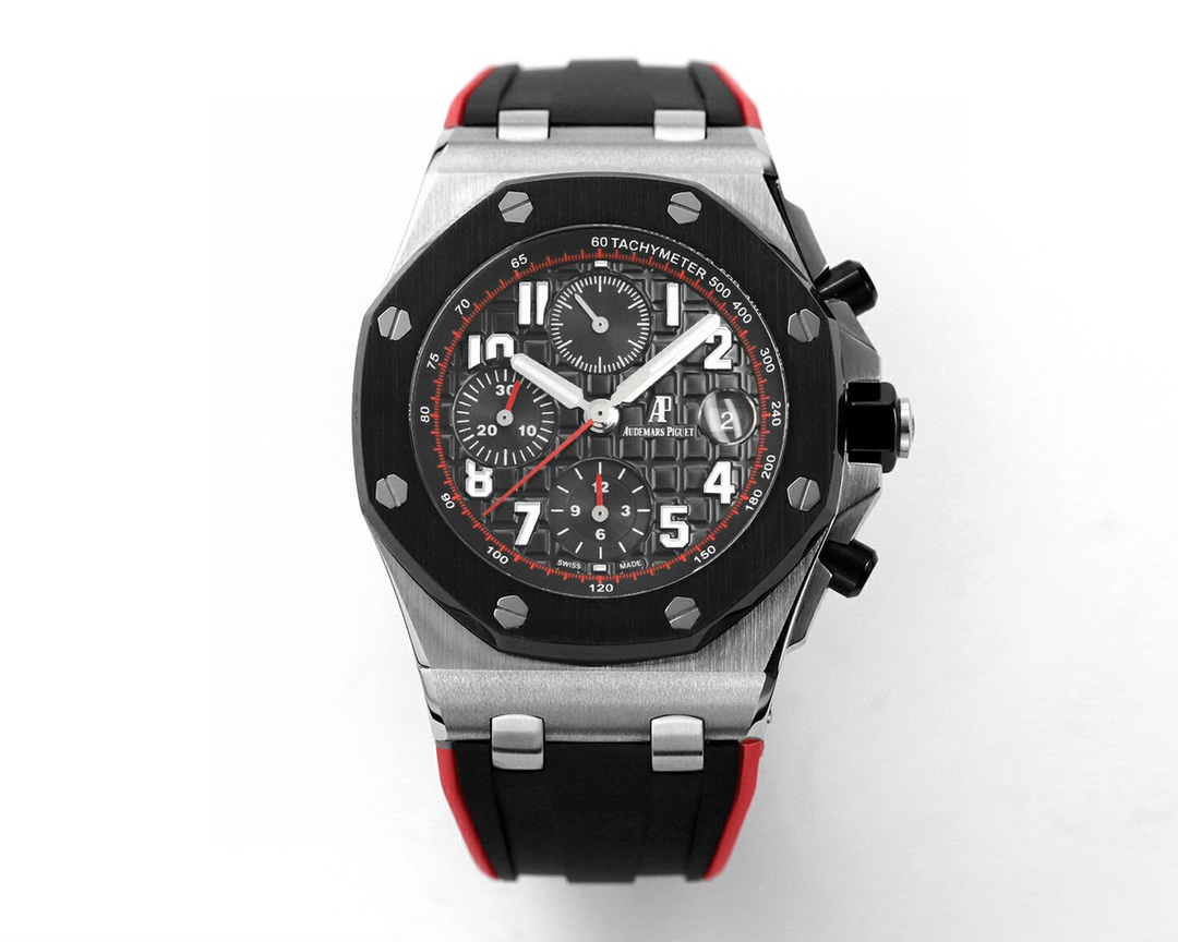 Royal Oak Offshore JF 1:1 Best Edition “Dark Knight” on Black/Red Rubber Strap A3126