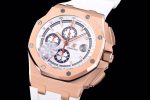 Royal Oak Offshore 2017 44mm RG Summer Edition JF 1:1 Best Edition on White Rubber Strap A3126 V2 w/ Cyclops - Image 4