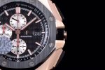 Royal Oak Offshore 44mm RG Ceramic Bezel JF 1:1 Best Edition Black/White Dial on Rubber Strap A3126 V2 - Image 4