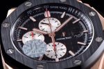 Royal Oak Offshore 44mm RG Ceramic Bezel JF 1:1 Best Edition Black/White Dial on Rubber Strap A3126 V2 - Image 5