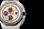 Royal Oak Offshore 44mm SS Green Ceramic Bezel JF 1:1 Best Edition Cream Dial on Rubber Strap A3126 V2 - Image 4