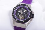 Royal Oak concept 26620 PVD 42mm “Black Panther” 1:1 Skeleton Dial on purple Rubber Strap - Image 3