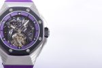 Royal Oak concept 26620 PVD 42mm “Black Panther” 1:1 Skeleton Dial on purple Rubber Strap - Image 4
