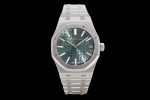 Royal Oak 41mm 15510 "50th Anniversary" SS ZF 1:1 Best Edition Green Textured Dial on SS Bracelet A4302