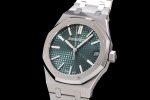 Royal Oak 41mm 15510 "50th Anniversary" SS ZF 1:1 Best Edition Green Textured Dial on SS Bracelet A4302 - Image 3