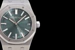 Royal Oak 41mm 15510 "50th Anniversary" SS ZF 1:1 Best Edition Green Textured Dial on SS Bracelet A4302 - Image 4