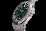 Royal Oak 41mm 15510 "50th Anniversary" SS ZF 1:1 Best Edition Green Textured Dial on SS Bracelet A4302 - Image 6