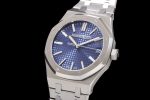Royal Oak 41mm 15510 "50th Anniversary" SS ZF 1:1 Best Edition Blue Textured Dial on SS Bracelet A4302 - Image 3