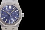 Royal Oak 41mm 15510 "50th Anniversary" SS ZF 1:1 Best Edition Blue Textured Dial on SS Bracelet A4302 - Image 4