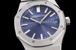 Royal Oak 41mm 15510 "50th Anniversary" SS ZF 1:1 Best Edition Blue Textured Dial on SS Bracelet A4302 - Image 5