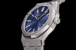 Royal Oak 41mm 15510 "50th Anniversary" SS ZF 1:1 Best Edition Blue Textured Dial on SS Bracelet A4302 - Image 6