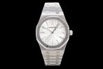 Royal Oak 41mm 15510 "50th Anniversary" SS ZF 1:1 Best Edition White Textured Dial on SS Bracelet A4302