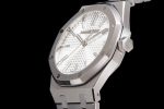Royal Oak 41mm 15510 "50th Anniversary" SS ZF 1:1 Best Edition White Textured Dial on SS Bracelet A4302 - Image 6