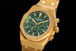 Royal Oak Chrono 26331BA YG OMF 1:1 Best Edition Green Dial on YG Bracelet A7750 - Image 3