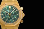 Royal Oak Chrono 26331BA YG OMF 1:1 Best Edition Green Dial on YG Bracelet A7750 - Image 4