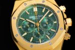 Royal Oak Chrono 26331BA YG OMF 1:1 Best Edition Green Dial on YG Bracelet A7750 - Image 5